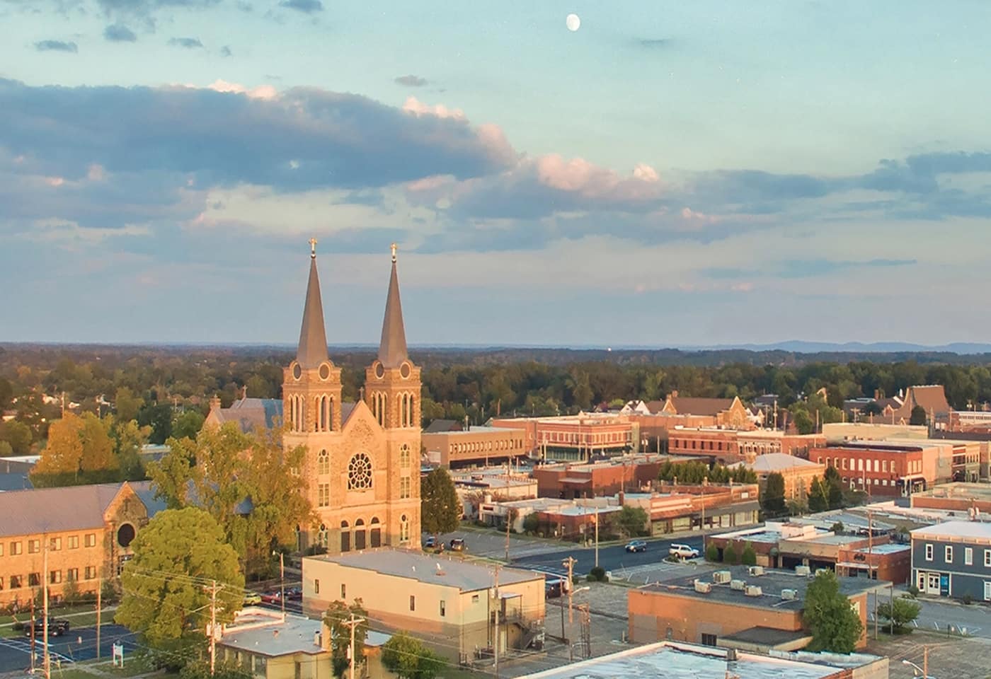 Aerial view of Cullman, Alabama